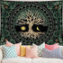 Tree of Life Tapestry Gloden Sun and Moon Wall Hanging Tapestry